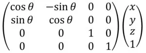 Rotation matrix about the z-axis Rotation matrix about the z-axis