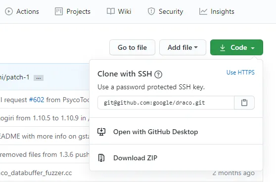 draco’s github page