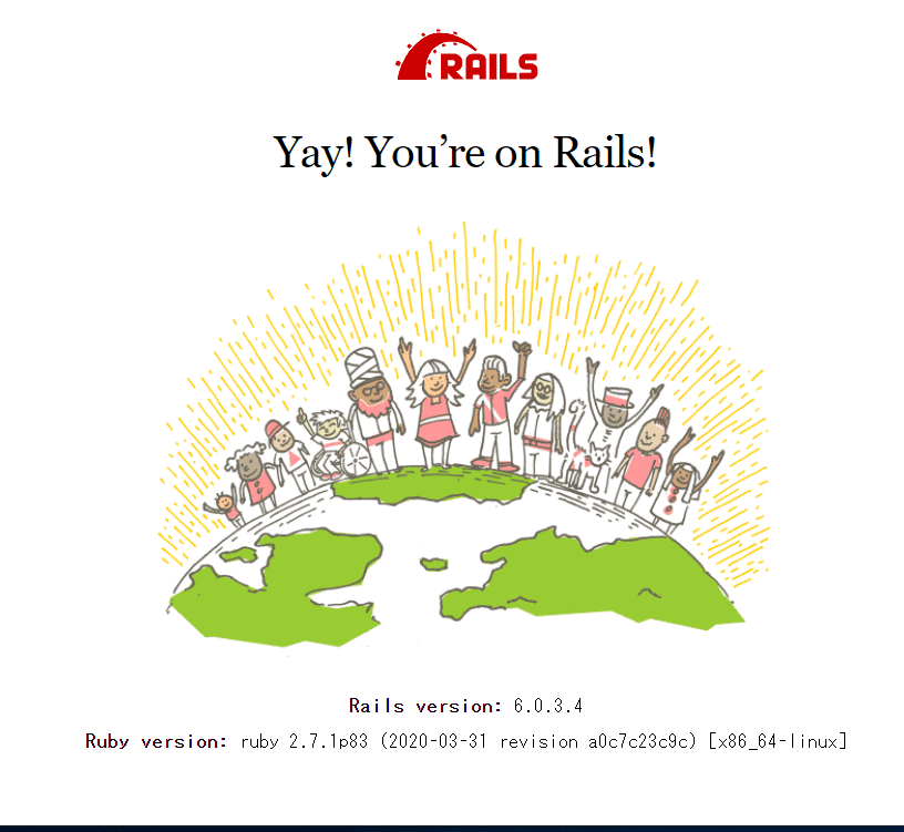 Railsの初期画面